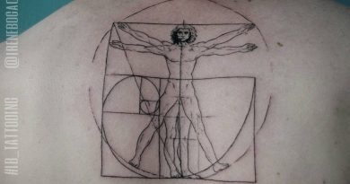 La symbolique des tatouages : Homme de Vitruve