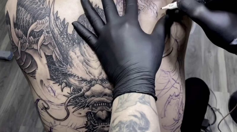 Dragon Tattoo full back - AMAZING freehand tattoo skill | Trung Tadashi | Tadashi Tattoo